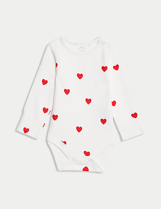 3pc Pure Cotton Heart Outfit (7lbs-12 Mths)
