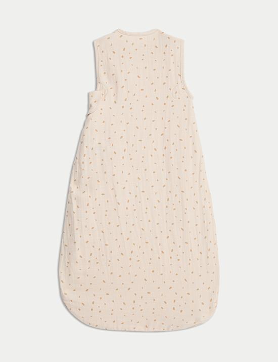 שק שינה מכותנה טהורה עם הדפס נקודות ושכבת בידוד 0.5 (3-0 שנים)