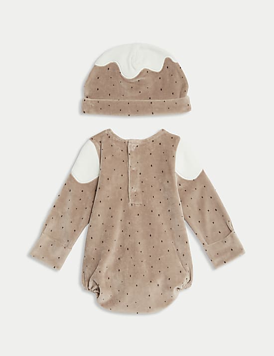 Βελουτέ χριστουγεννιάτικο σύνολο με πουτίγκα, σετ των 2 (3 κιλά-12 μηνών)