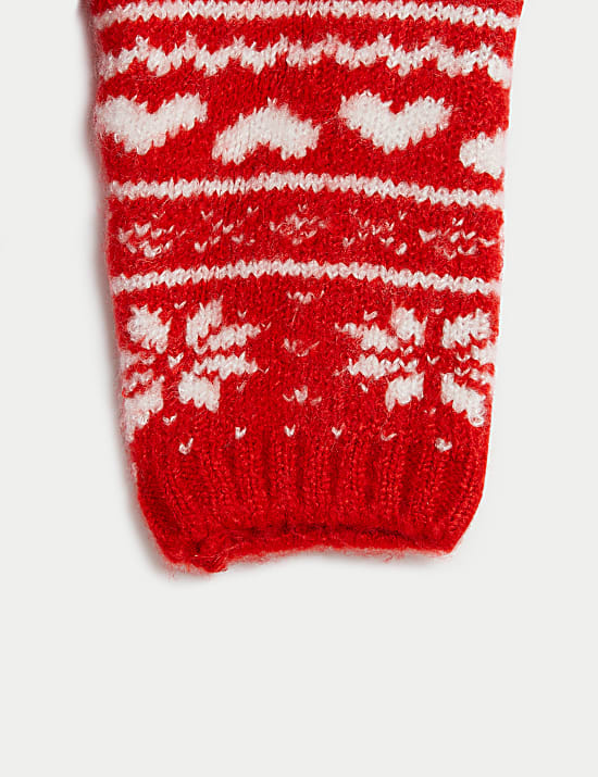 Ολόσωμη χριστουγεννιάτικη φόρμα με σχέδιο Fair Isle (0-12 μηνών)