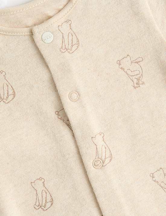 3 Pack Pure Cotton Winnie the Pooh™ Sleepsuits (0-3 Years)