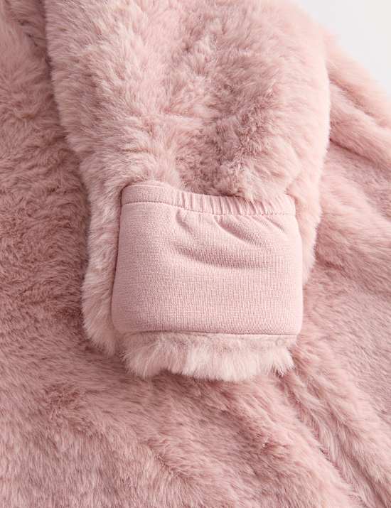Faux Fur Hooded Pramsuit (0-12 Mths)
