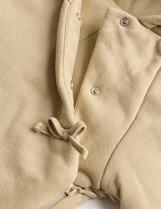 Cotton Rich Hooded Wrap Pramsuit (0-12 Mths)