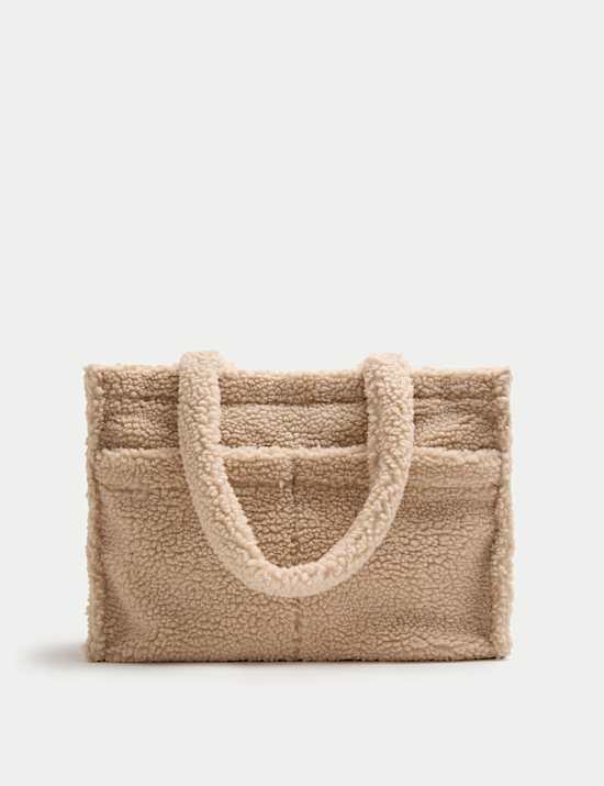 Ensemble sac &agrave; langer imitation peau de mouton