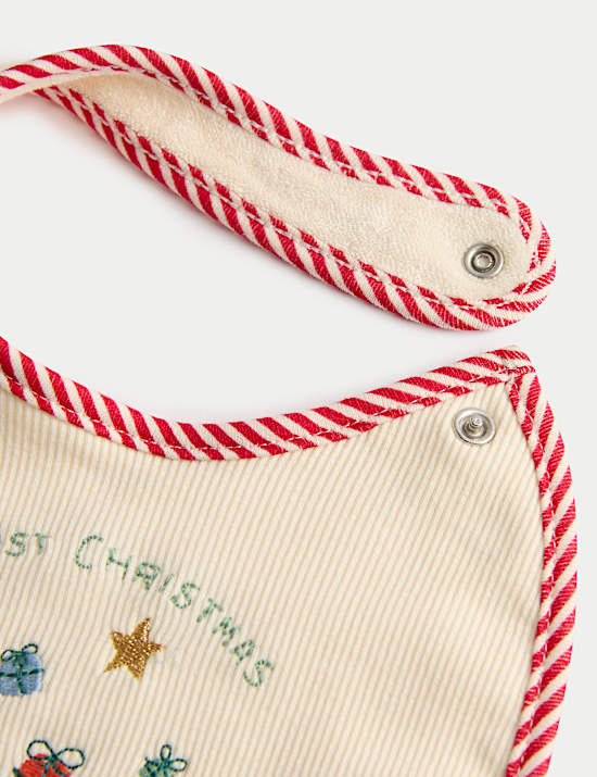 2pk Cotton Rich Christmas Dribble Bibs