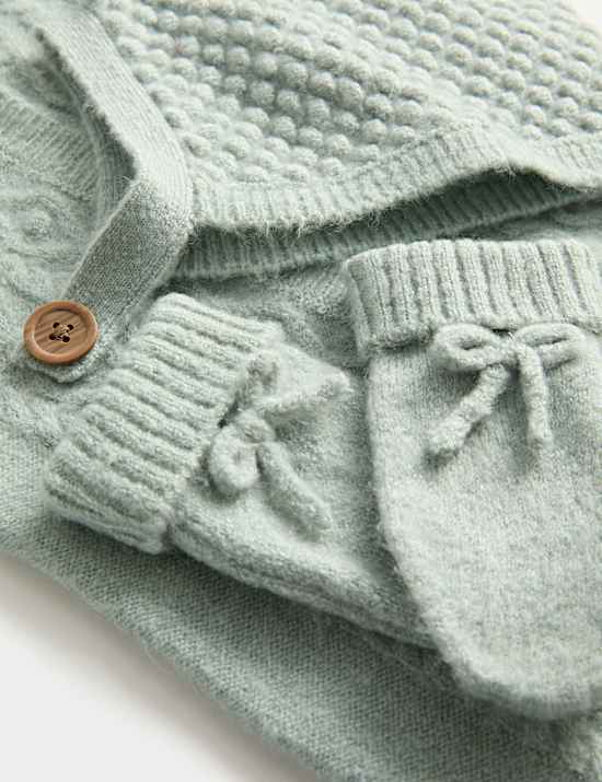 3pc Knitted All In One Set (7lbs-12 Mths)