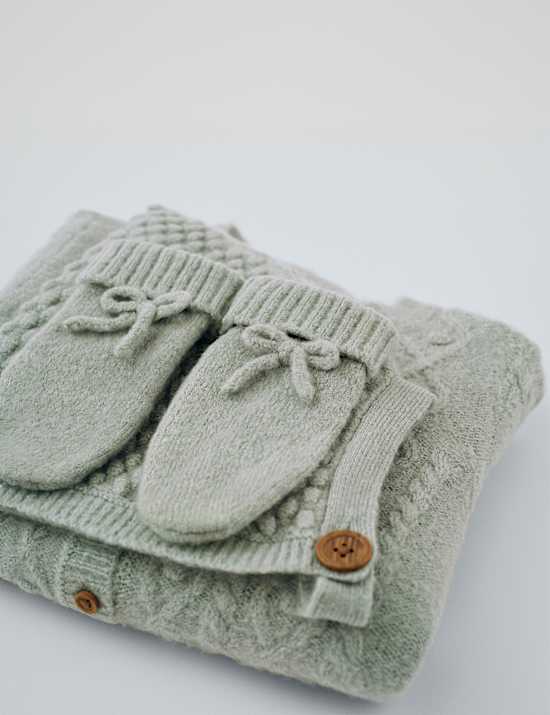 3pc Knitted All In One Set (7lbs-12 Mths)