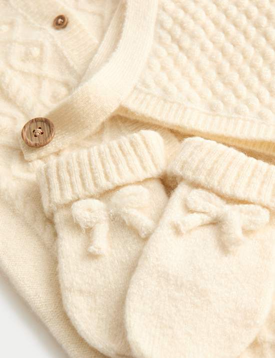 3pc Knitted All In One Set (7lbs-12 Mths)