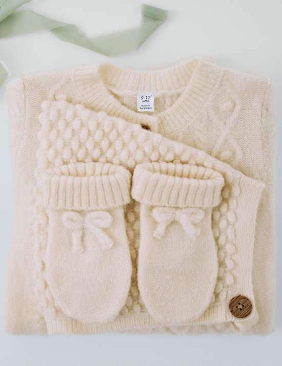 3pc Knitted All In One Set (7lbs-12 Mths)