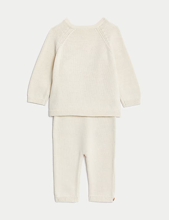 2pc Pure Cotton Knitted Bear Outfit (7lbs-1 Yrs)