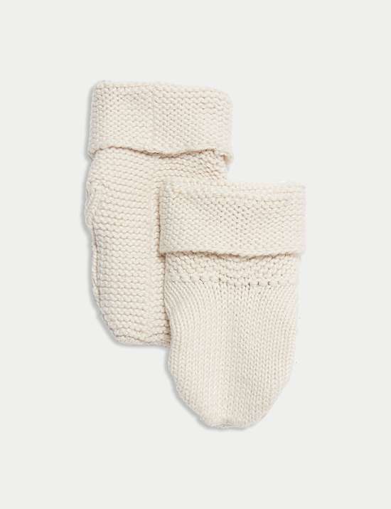 Combinaison en maille 100 % coton avec chaussons montants (jusqu’au 12 mois)