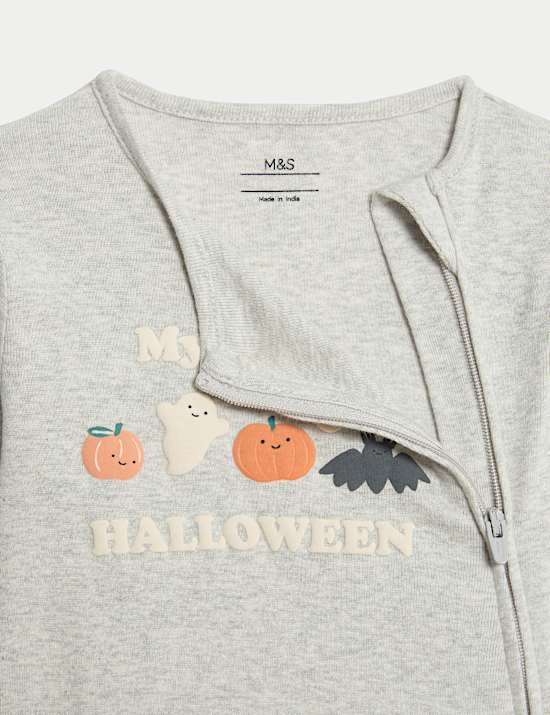 Pure Cotton Halloween Sleepsuit (0-9 Mths)
