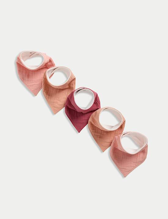 5 Pack Cotton Rich Dribble Bibs