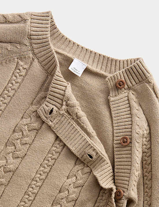 Ensemble 2 pièces pantalon en maille 100 % coton (jusqu’au 12 mois)