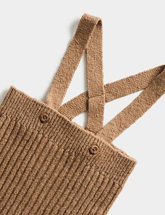 2pc Cotton Rich Sprig Dungaree Outfit (0-12 Mths)