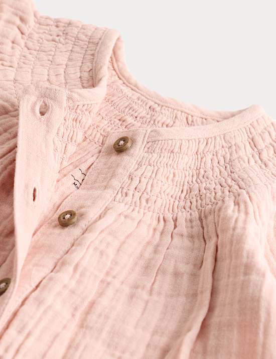 Pure Cotton Broderie Woven All in One (0-12 Mths)