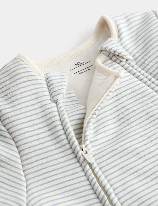 Pure Cotton 2.5 Tog Double Zip Sleepsuit (0-12 Mths)