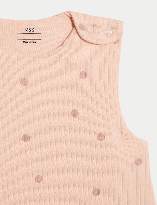 2.5 Tog Pure Cotton Polka Dot Sleeping Bag (0-36 Mths)