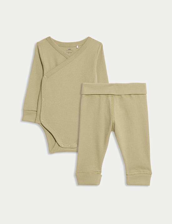 2pc Pure Cotton Grow with Me Outfit (0-3 Yrs)