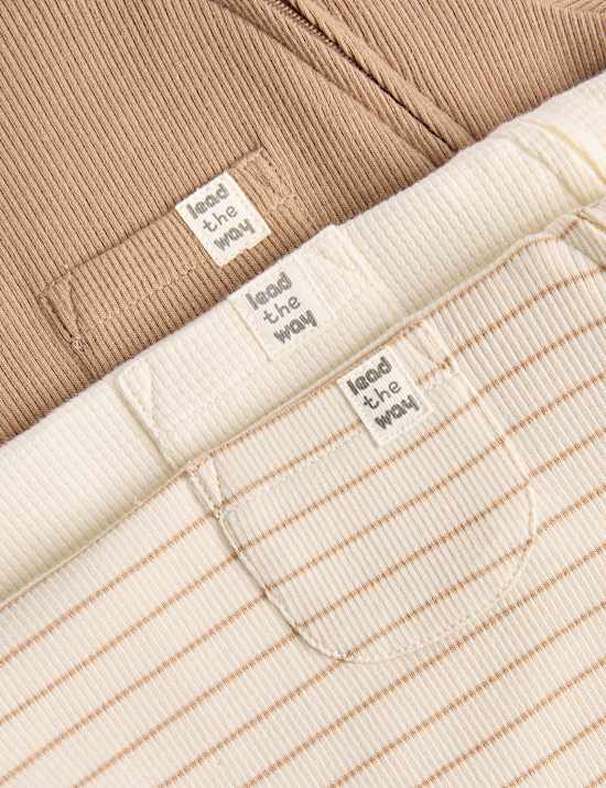 3 Pack Cotton Rich Ribbed Sleepsuits (6&frac12;lbs-3 Yrs)