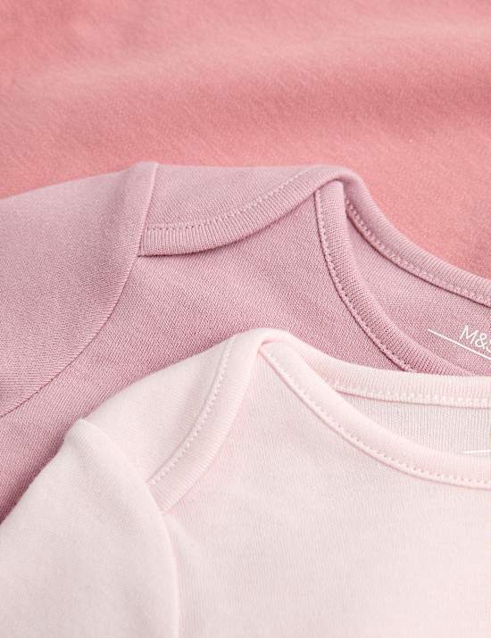 Set van 5 zuiver katoenen rompertjes met lange mouwen (0-3 jaar)