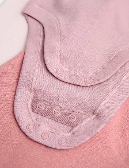 Set van 5 zuiver katoenen rompertjes met lange mouwen (0-3 jaar)