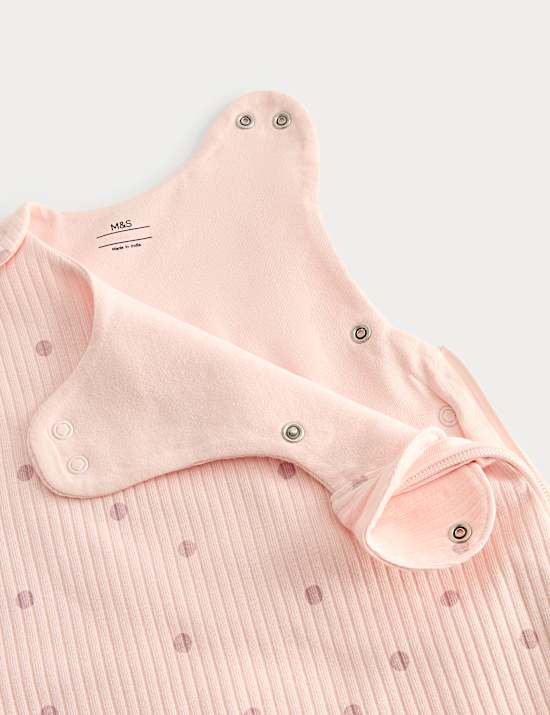Gigoteuse 100 % coton &agrave; pois, indice de chaleur de 1,5 (jusqu&rsquo;au 3 ans)