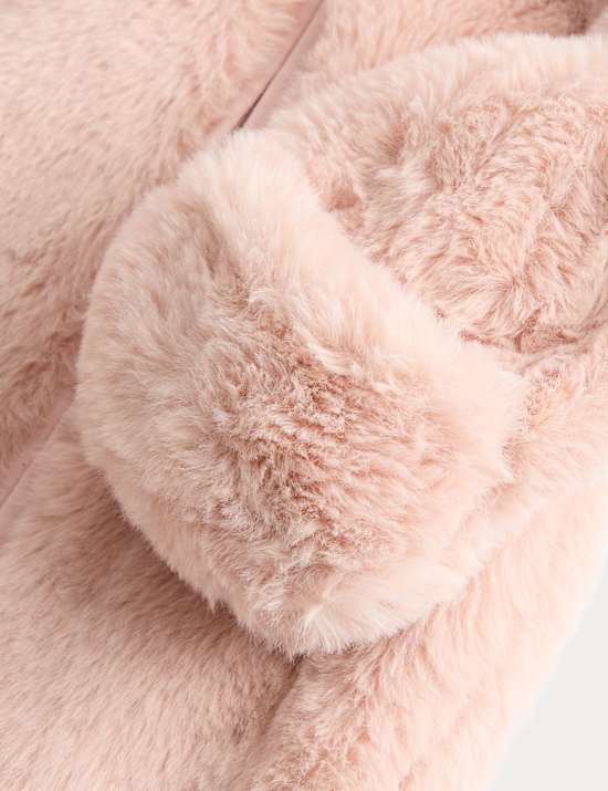 Faux Fur Hooded Pramsuit (0-12 Mths)