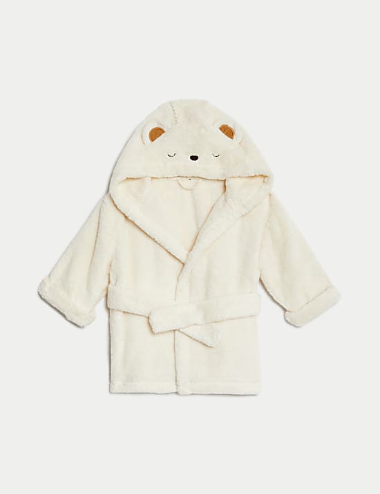 Pure Cotton Towelling Hooded Robe (0-3 Yrs)