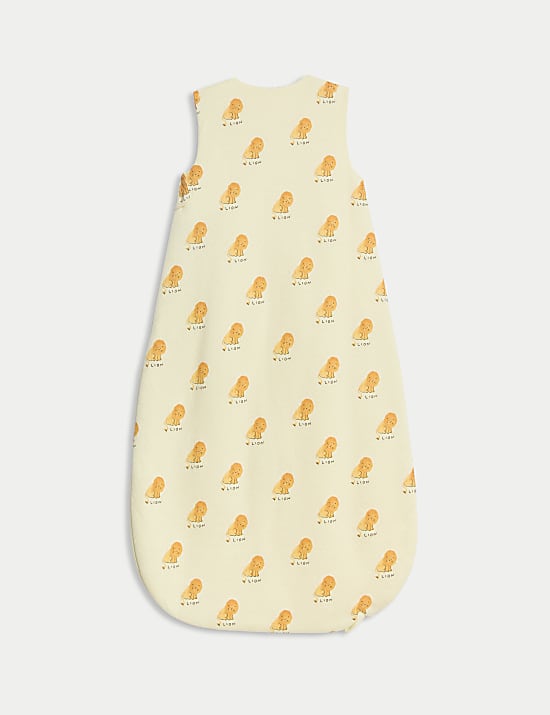Pure Cotton 2.5 Tog Lion Print Sleeping Bag (0-3 Yrs)