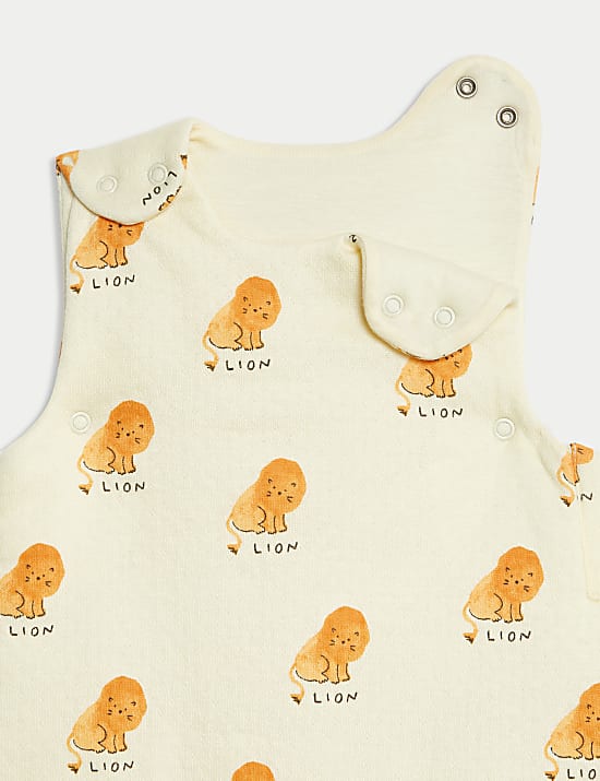 Pure Cotton Lion Print 3.5 Tog Sleeping Bag (0-3 Yrs)