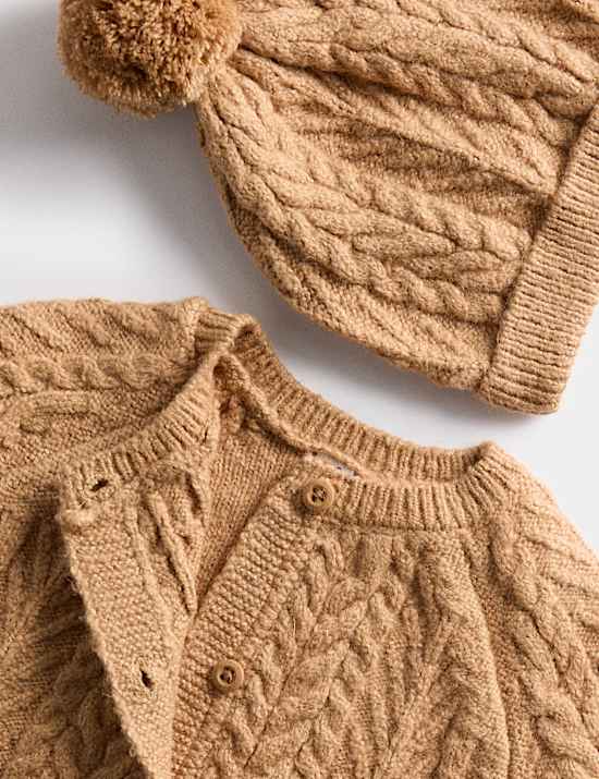 2pc Cable Knitted Outfit (0-12 Mths)