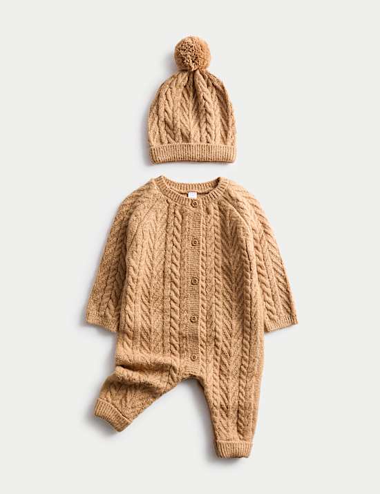 2pc Cable Knitted Outfit (0-12 Mths)