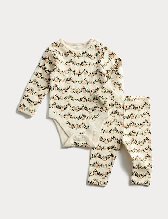 2pc Cotton Rich Novelty Print Bodysuit Outfit (0-12 Mths)