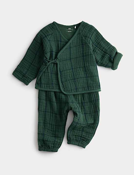 2pc Cotton Rich Check Outfit (0-2 Yrs)