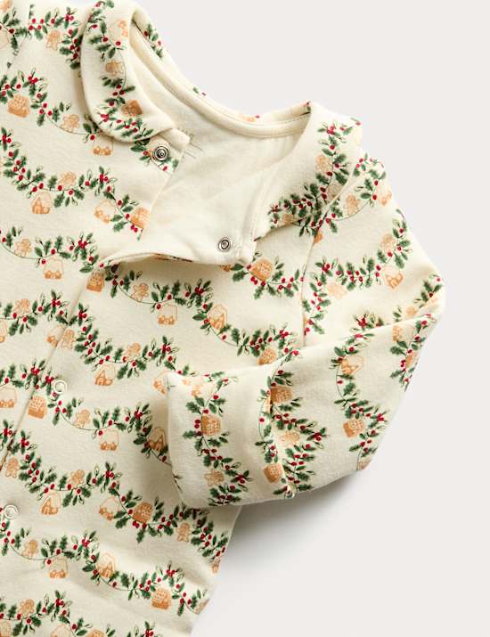 Slaappakje van puur katoen met peperkoekmotief (0-12 maanden)