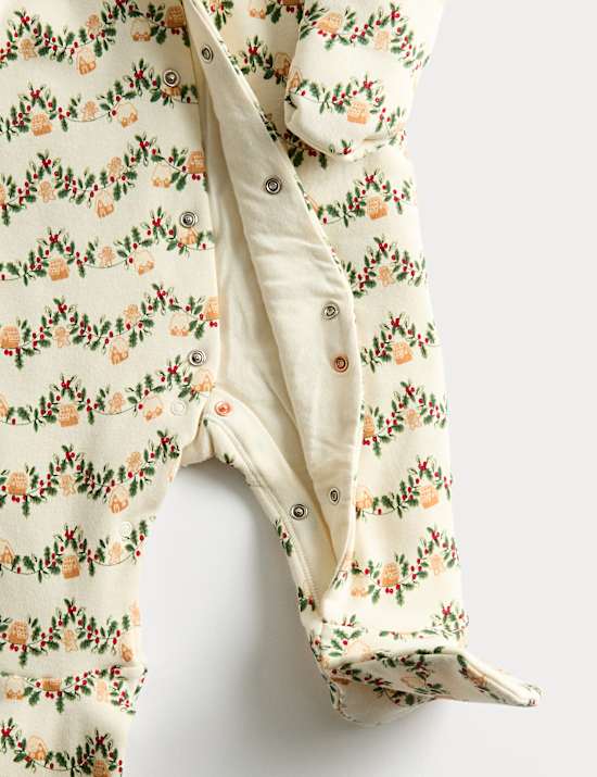 Slaappakje van puur katoen met peperkoekmotief (0-12 maanden)