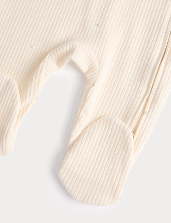Cotton Rich Ribbed Eid Sleepsuit (0-12 Months)