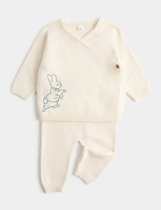 2 Piece Peter Rabbit Knitted Outfit (7lbs-12 Mths)