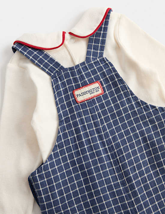 2 Piece Pure Cotton Paddington&trade; Dungaree Outfit (7lbs - 1 Yrs)