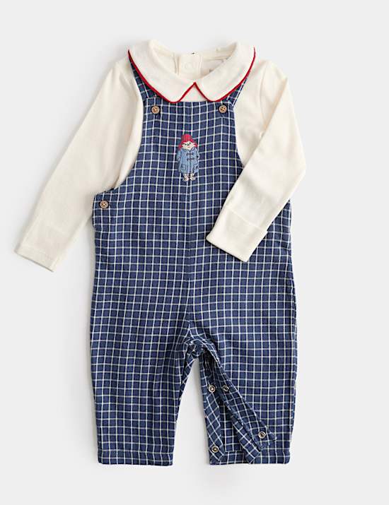 2 Piece Pure Cotton Paddington&trade; Dungaree Outfit (7lbs - 1 Yrs)