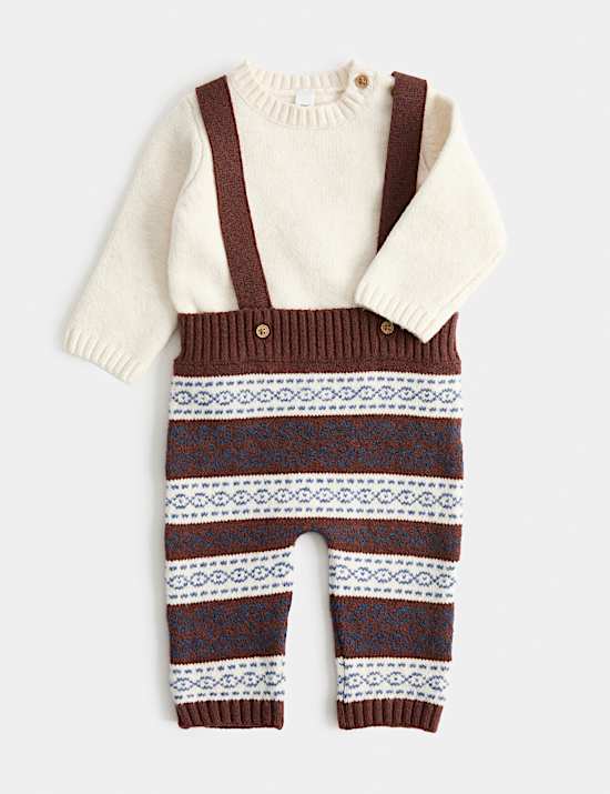 2 Piece Cotton Rich Knitted Outfit (Newborn-12 Mths)