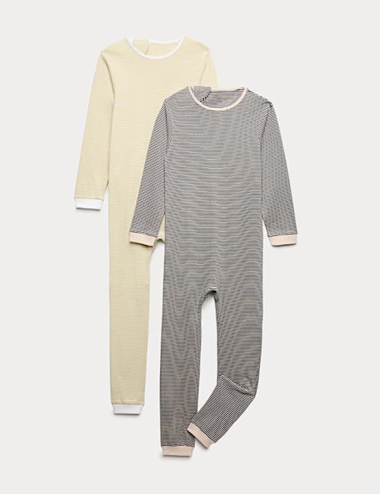 2 Pack Adaptive Pure Cotton Back Opening Sleepsuits (3-16 Yrs)