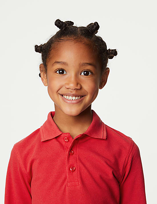 Unisex Long Sleeve Polo Shirt (2-18 Yrs)