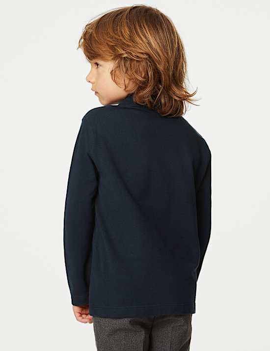 Uniseks poloshirt met lange mouwen (2-18 jaar)