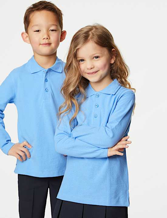 Unisex Long Sleeve Polo Shirt (2-18 Yrs)