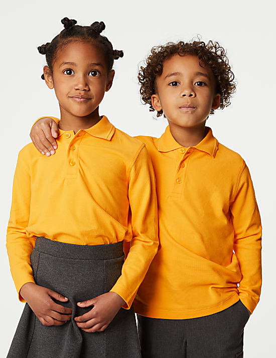 Unisex Long Sleeve Polo Shirt (2-18 Yrs)