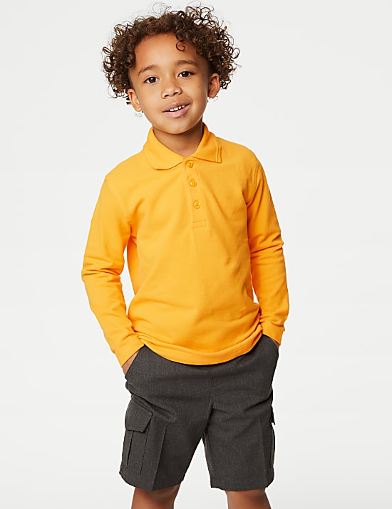 Unisex Long Sleeve Polo Shirt (2-18 Yrs)