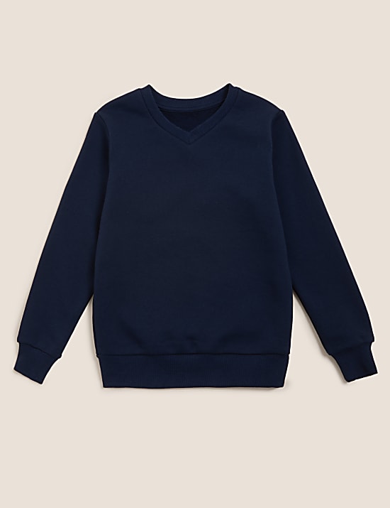 Sudadera unisex de escote en pico de algod&oacute;n (2-16 a&ntilde;os)