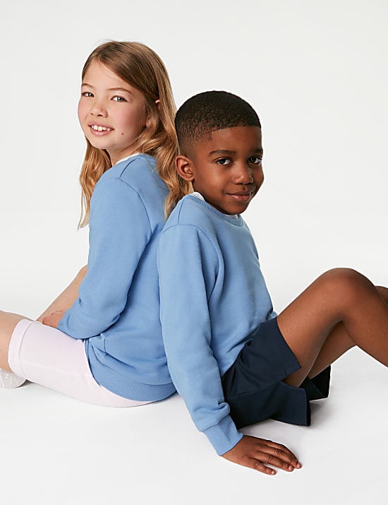 Unisex-Sweatshirt aus Baumwolle mit Rundhalsausschnitt (2&ndash;16 Jahre)